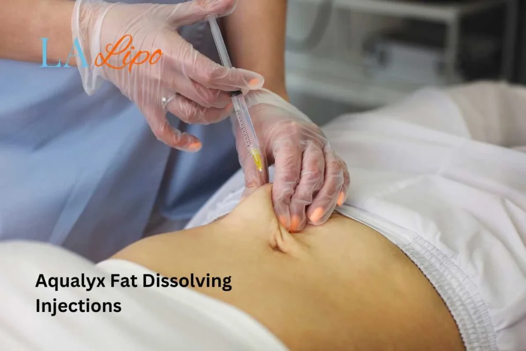 woman having fat dissolving injections Upton in the stomach