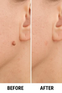 Skin tags removal Upton before and after
