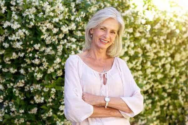 Older woman happy with urinary incontinence treatment Upton