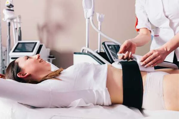 woman having body sculpting to help improve her body image and her mental health Upton