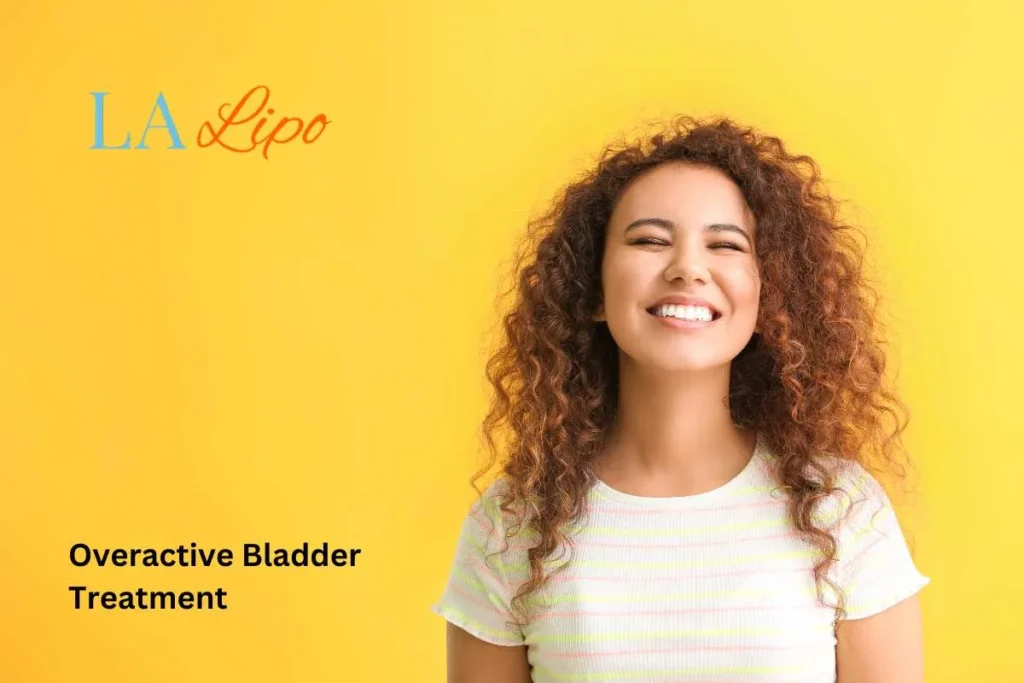 woman smiling about overactive bladder treatment Upton solutions